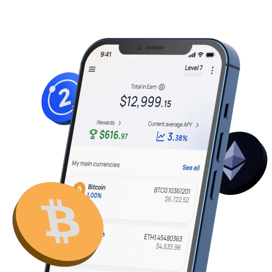 NexovaleCapital Earn mobile app showing staking rewards